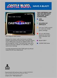 Box back cover for Castle Blast on the Atari 5200.