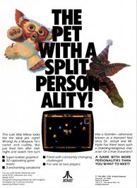 Box back cover for Gremlins on the Atari 5200.