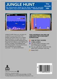 Box back cover for Jungle Hunt on the Atari 5200.