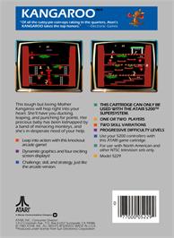 Box back cover for Kangaroo on the Atari 5200.