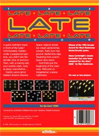 Box back cover for Megamania on the Atari 5200.
