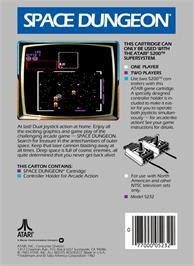 Box back cover for Space Dungeon on the Atari 5200.