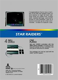 Box back cover for Star Raiders on the Atari 5200.