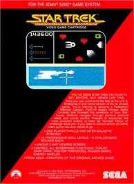 Box back cover for Star Trek Strategic Operations Simulator on the Atari 5200.