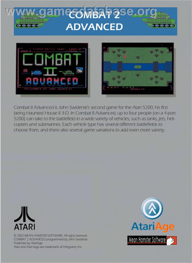Combat 2 - Atari 5200 - Artwork - Box Back