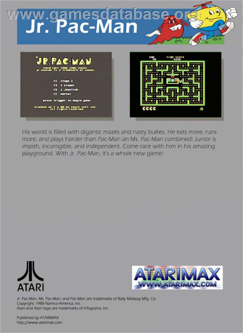 Jr. Pac-Man - Atari 5200 - Artwork - Box Back