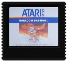 Cartridge artwork for Barroom Baseball on the Atari 5200.