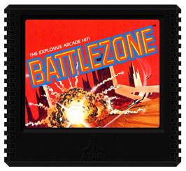 Cartridge artwork for Battle Zone on the Atari 5200.
