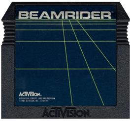 Cartridge artwork for Beamrider on the Atari 5200.