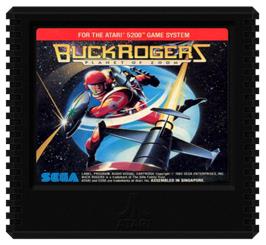 Cartridge artwork for Buck Rogers: Planet of Zoom on the Atari 5200.