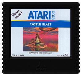 Cartridge artwork for Castle Blast on the Atari 5200.