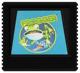 Cartridge artwork for Frogger on the Atari 5200.