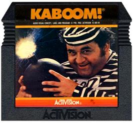 Cartridge artwork for Kaboom on the Atari 5200.