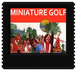 Cartridge artwork for Miniature Golf on the Atari 5200.