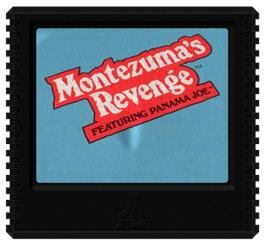 Cartridge artwork for Montezuma's Revenge on the Atari 5200.