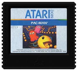 Cartridge artwork for Pac-Man on the Atari 5200.