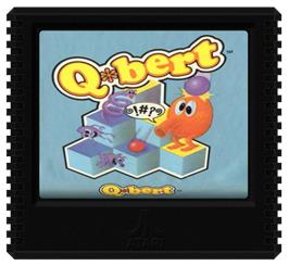 Cartridge artwork for Q*bert on the Atari 5200.