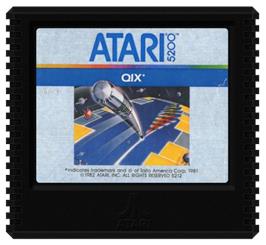 Cartridge artwork for Qix on the Atari 5200.