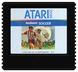 Cartridge artwork for RealSports Soccer on the Atari 5200.