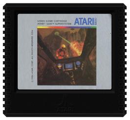 Cartridge artwork for Rescue on Fractalus on the Atari 5200.