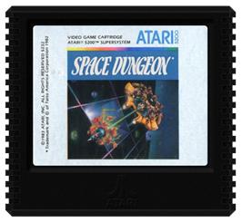 Cartridge artwork for Space Dungeon on the Atari 5200.