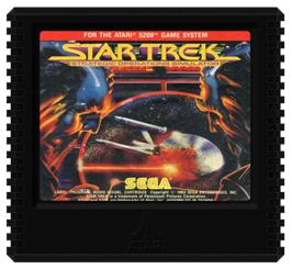 Cartridge artwork for Star Trek Strategic Operations Simulator on the Atari 5200.