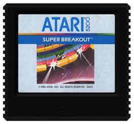 Cartridge artwork for Super Breakout on the Atari 5200.