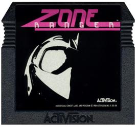 Cartridge artwork for Zone Ranger on the Atari 5200.