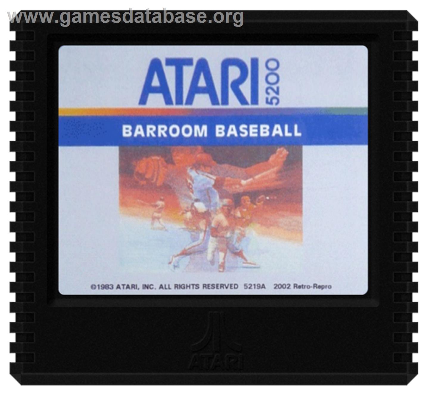 Barroom Baseball - Atari 5200 - Artwork - Cartridge