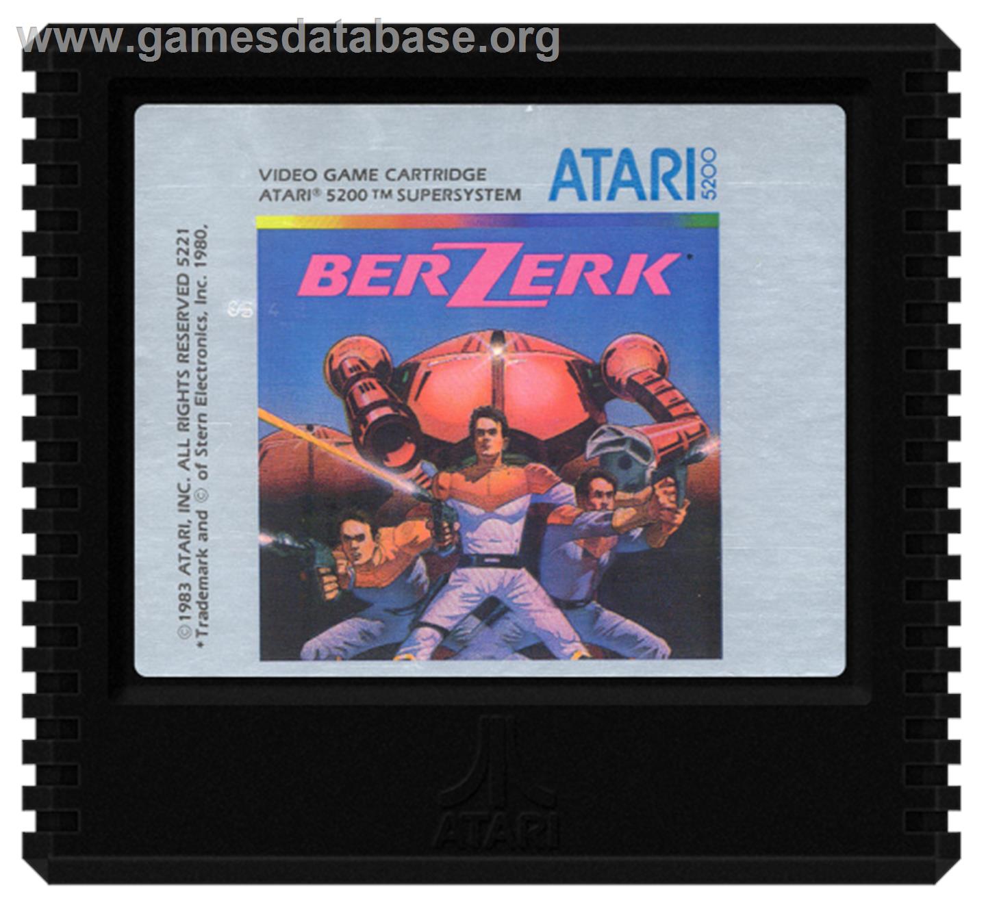 Berzerk - Atari 5200 - Artwork - Cartridge