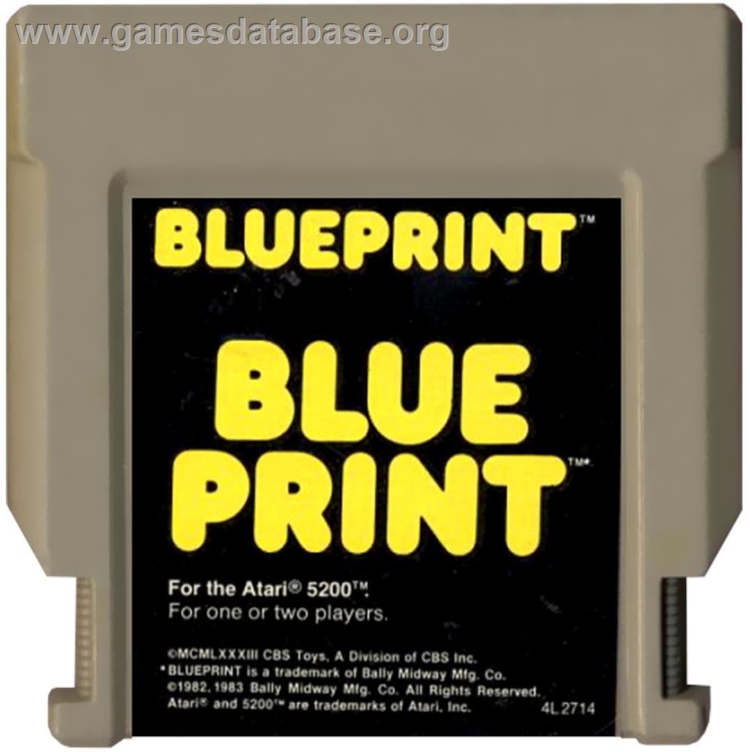 Blue Print - Atari 5200 - Artwork - Cartridge