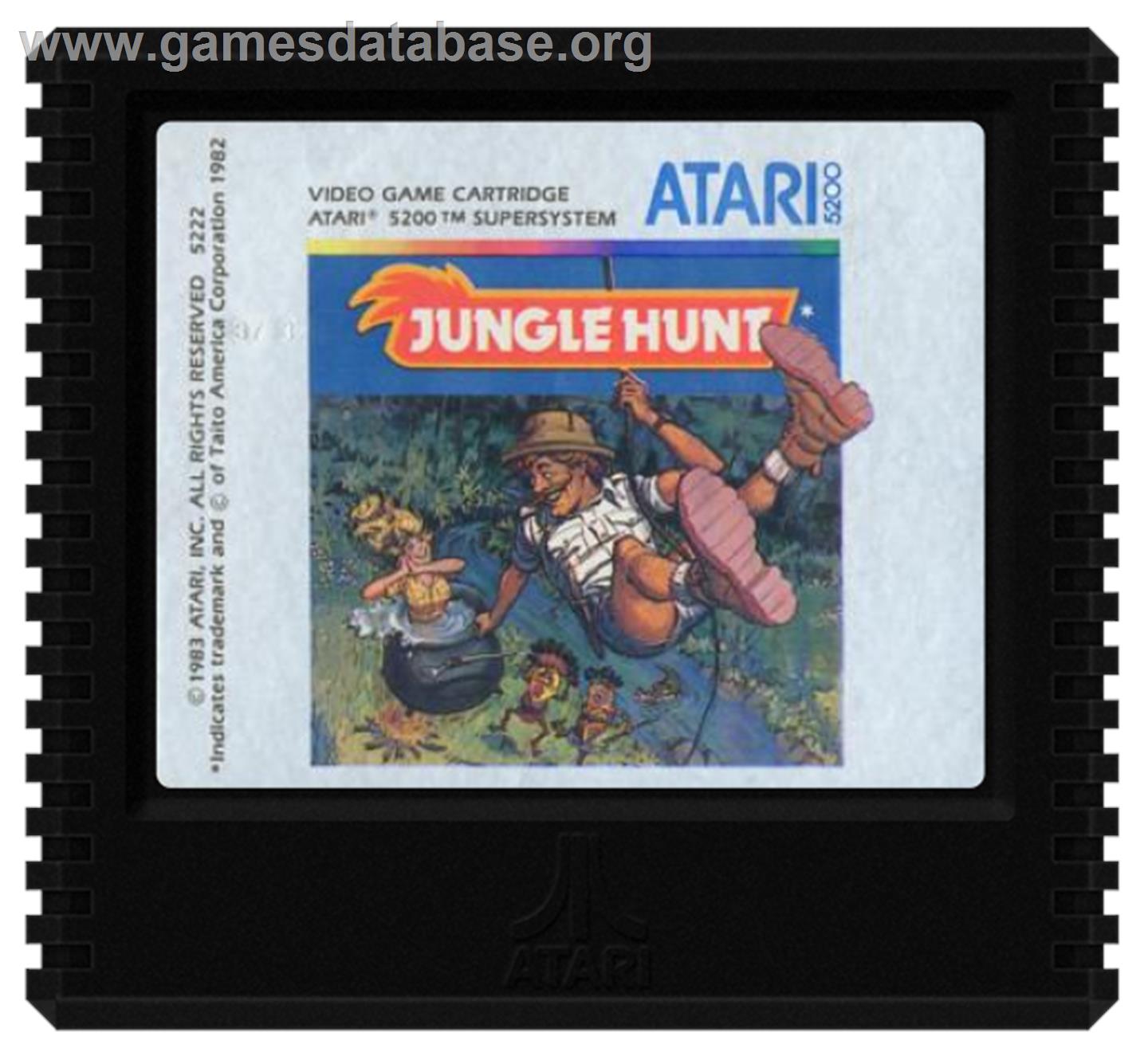 Jungle Hunt - Atari 5200 - Artwork - Cartridge