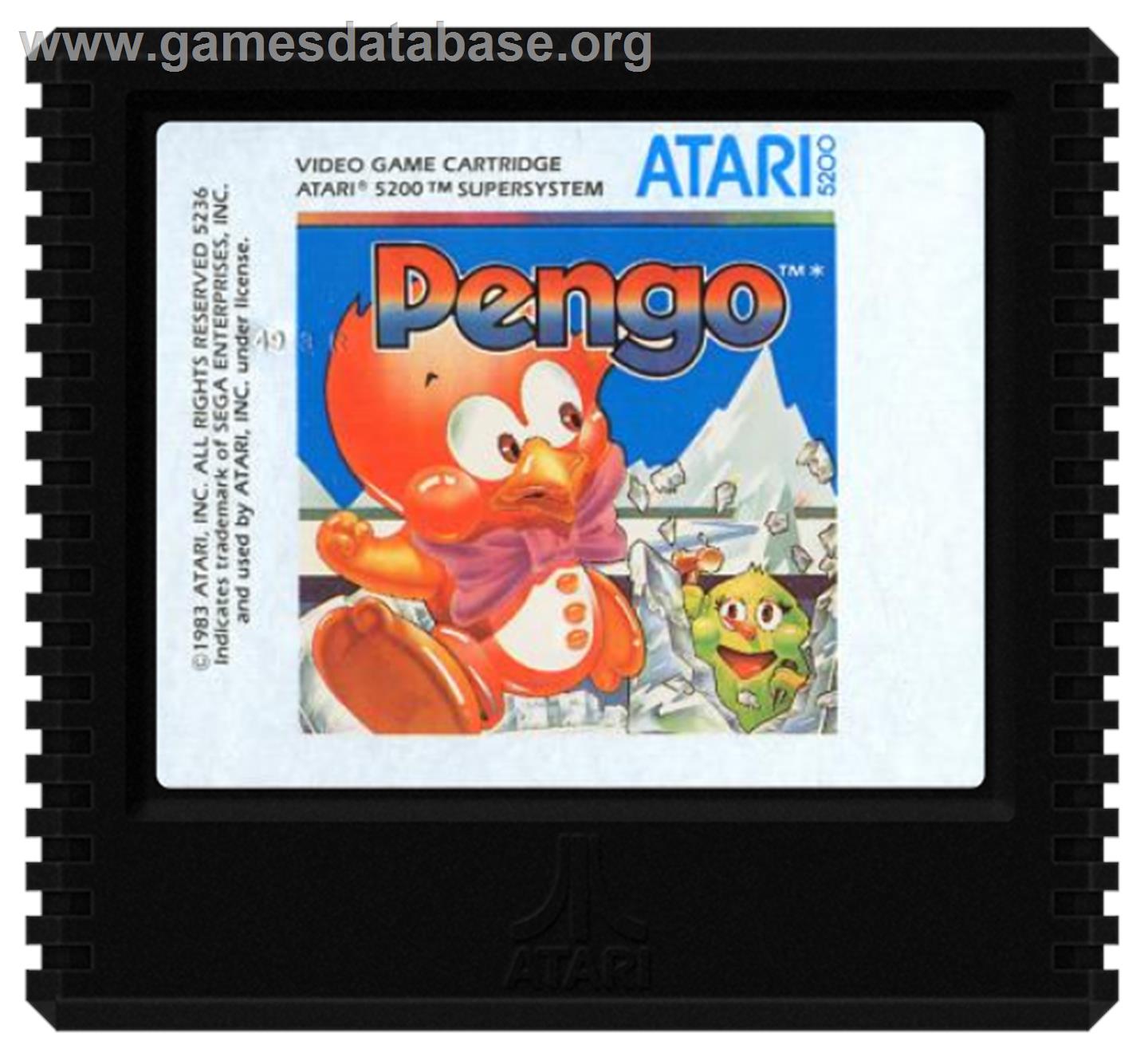 Pengo - Atari 5200 - Artwork - Cartridge