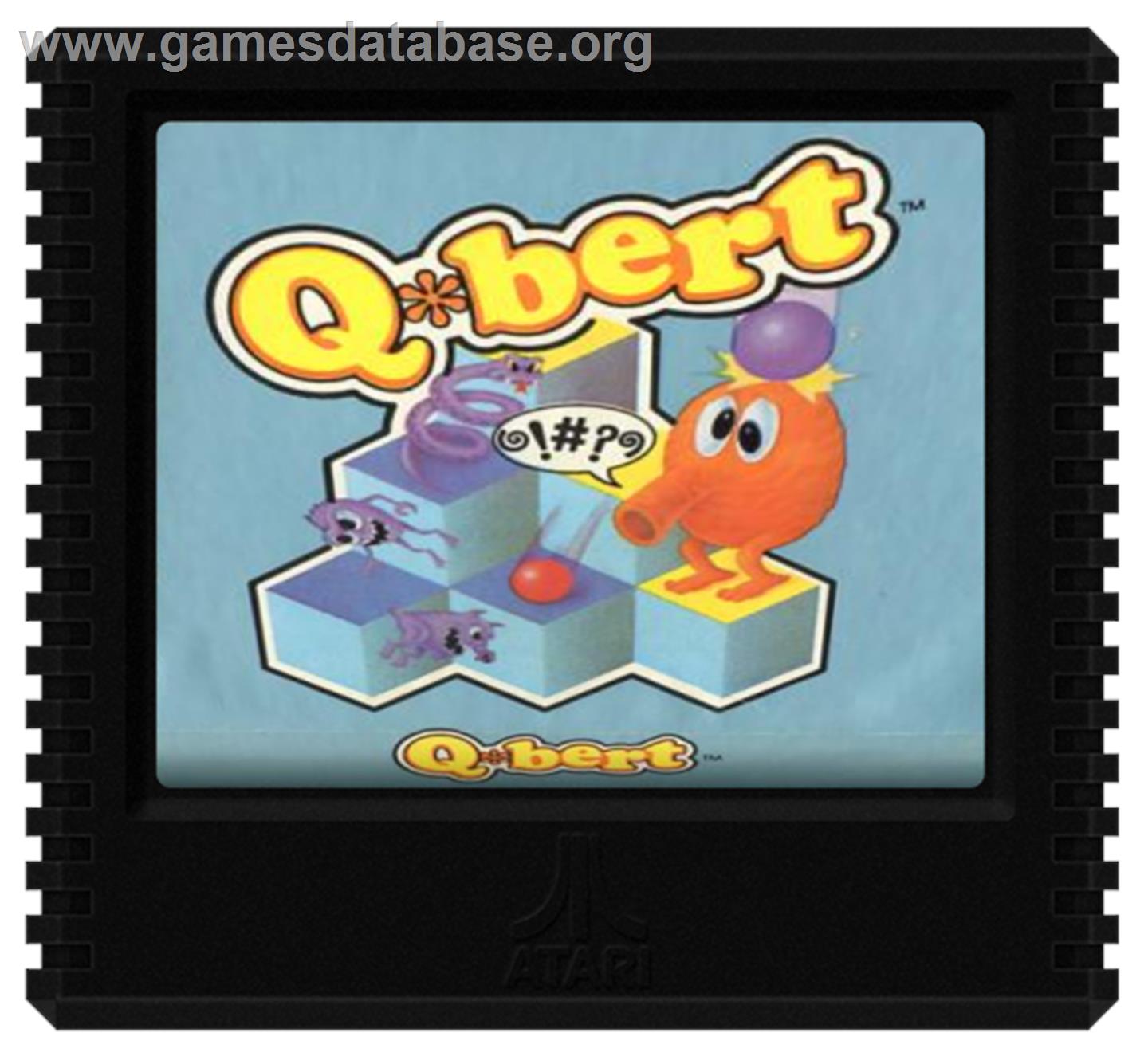 Q*bert - Atari 5200 - Artwork - Cartridge