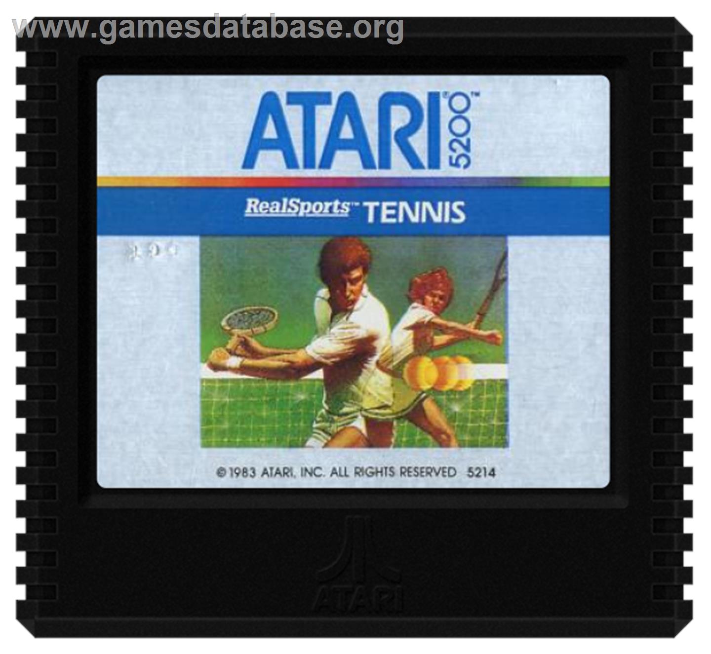 RealSports Tennis - Atari 5200 - Artwork - Cartridge