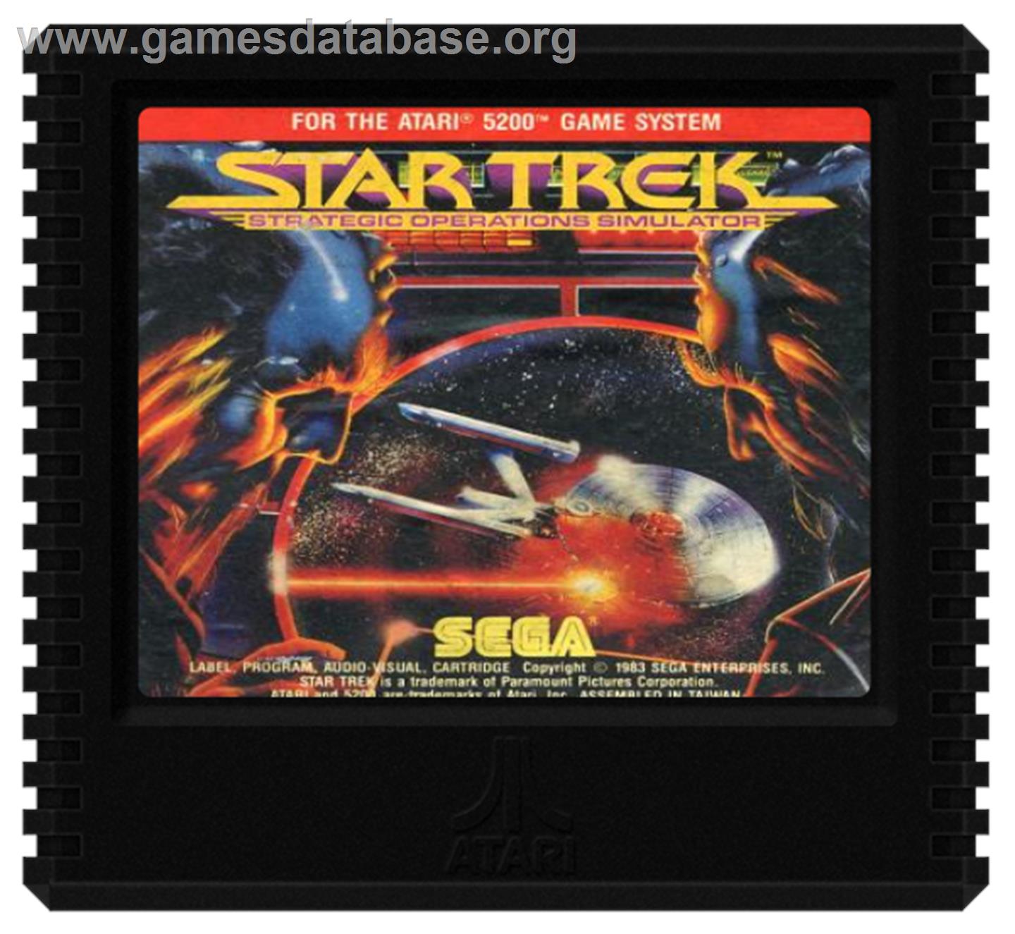 Star Trek Strategic Operations Simulator - Atari 5200 - Artwork - Cartridge