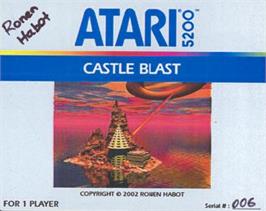 Top of cartridge artwork for Castle Blast on the Atari 5200.