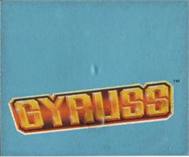 Top of cartridge artwork for Gyruss on the Atari 5200.