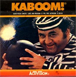 Top of cartridge artwork for Kaboom on the Atari 5200.