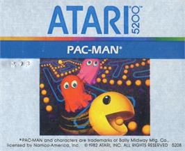 Top of cartridge artwork for Pac-Man on the Atari 5200.
