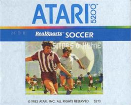 Top of cartridge artwork for RealSports Soccer on the Atari 5200.