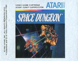Top of cartridge artwork for Space Dungeon on the Atari 5200.