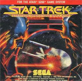 Top of cartridge artwork for Star Trek Strategic Operations Simulator on the Atari 5200.