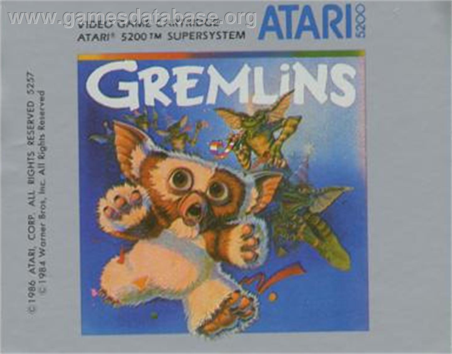 Gremlins - Atari 5200 - Artwork - Cartridge Top