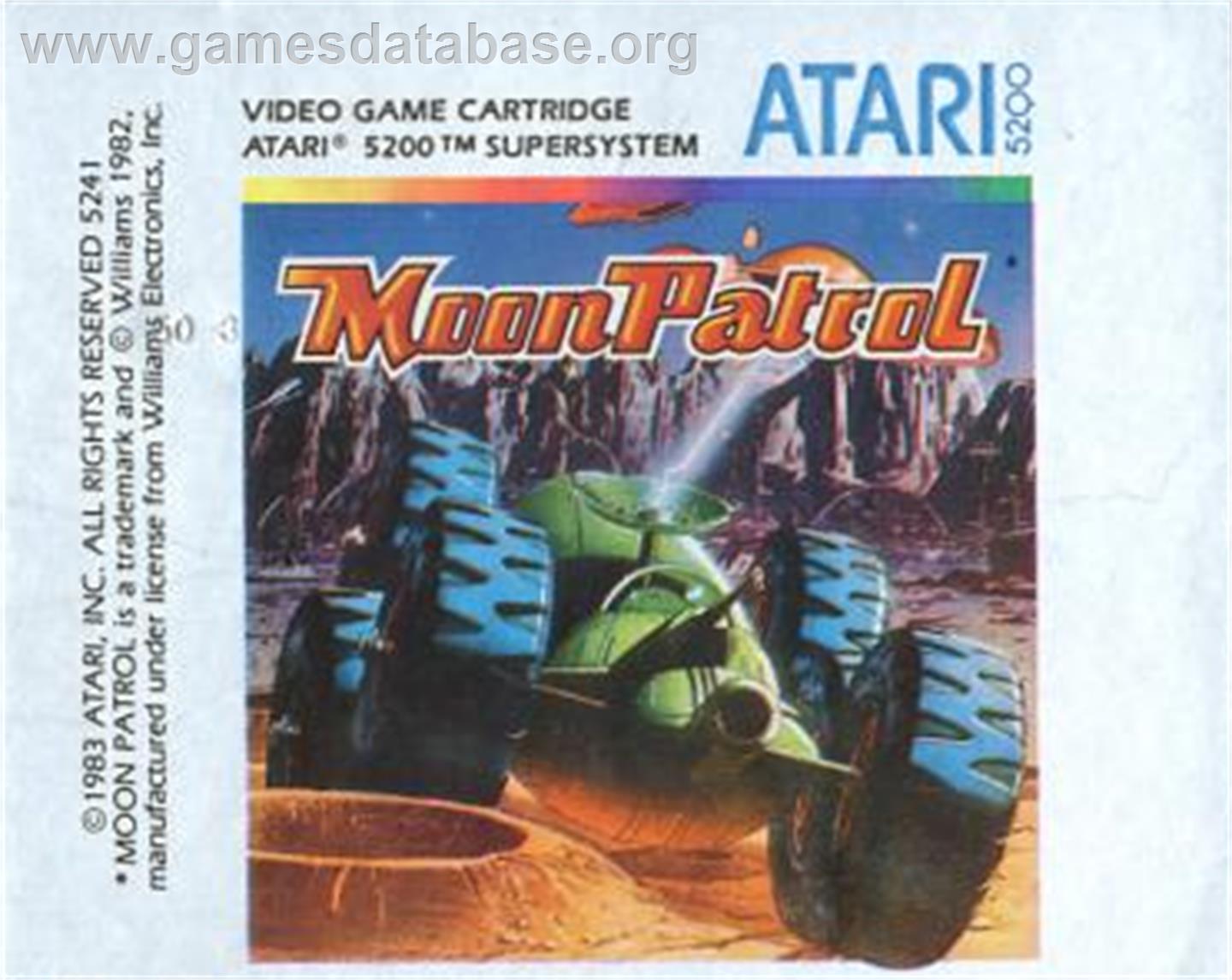 Moon Patrol - Atari 5200 - Artwork - Cartridge Top