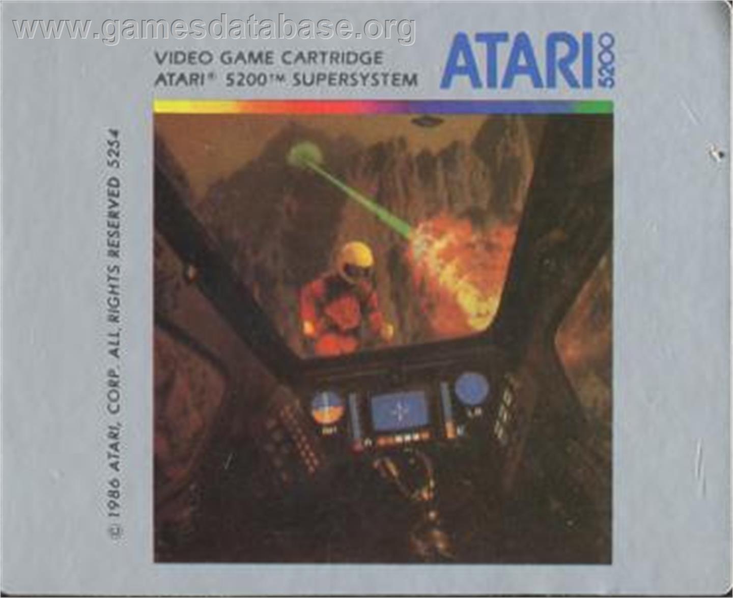 Rescue on Fractalus - Atari 5200 - Artwork - Cartridge Top