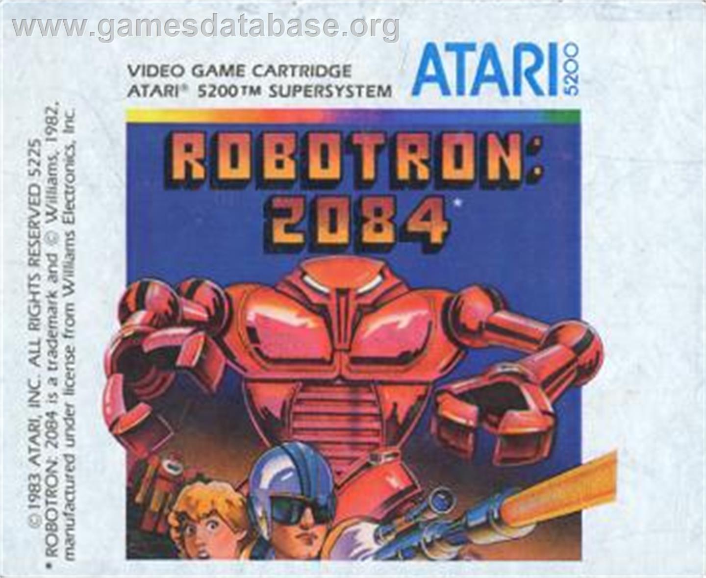 Robotron - Atari 5200 - Artwork - Cartridge Top