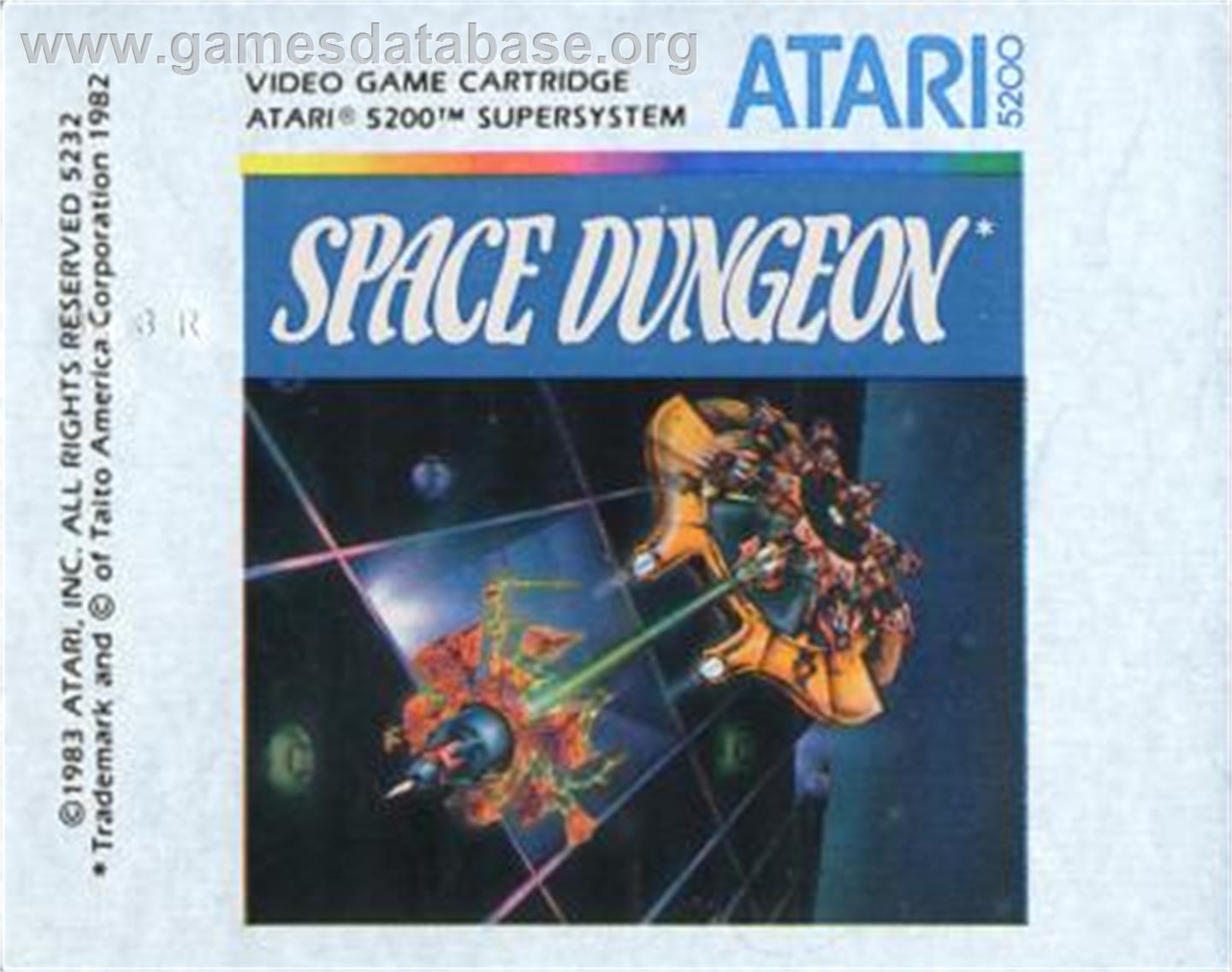 Space Dungeon - Atari 5200 - Artwork - Cartridge Top
