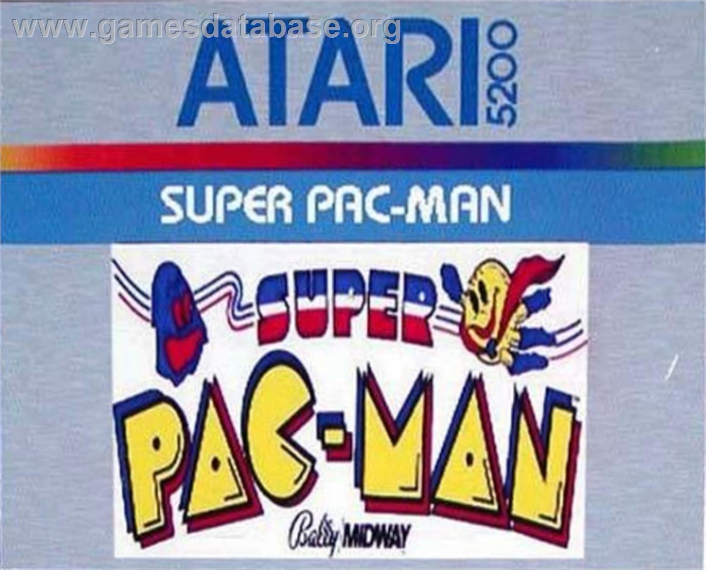Super Pac-Man - Atari 5200 - Artwork - Cartridge Top