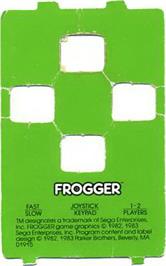 Overlay for Frogger on the Atari 5200.